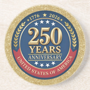 Dessous De Verre En Grès 250e anniversaire USA Patriotique   1776–2026