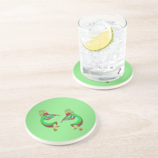 Dessous De Verre En Grès 2 Kokopelli #88 (Côté)