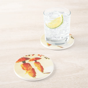 Dessous De Verre En Grès 2 moines bouddhistes laotiens