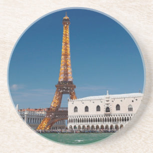 Dessous De Verre En Grès 2 pour 1 Venise et Paris - Mixte up World