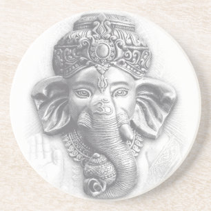 Dessous De Verre En Grès 3d Seigneur Ganesha - Om