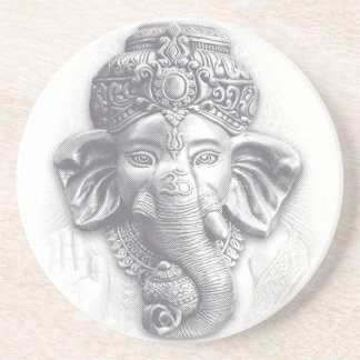 Dessous De Verre En Grès 3d Seigneur Ganesha - Om