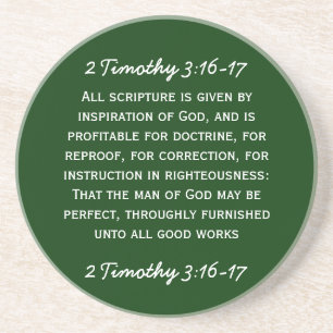 Dessous De Verre En Grès 3h16 de Timothy du passage 2 de bible - 17 en