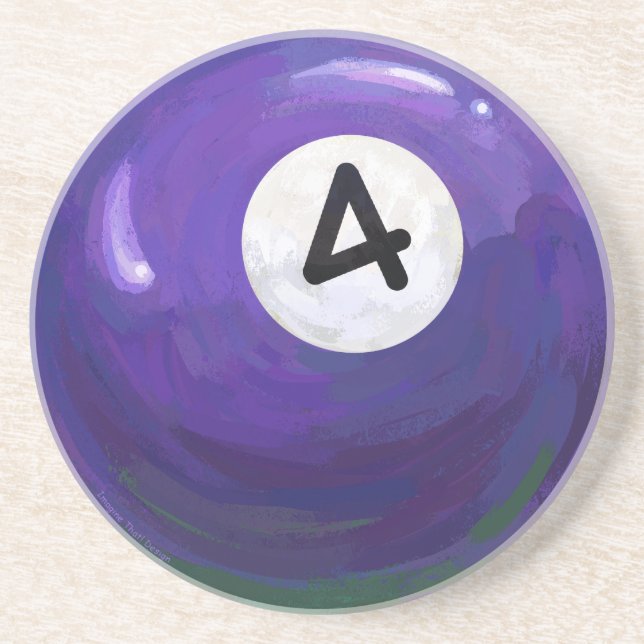 Dessous De Verre En Grès 4 balles (Devant)