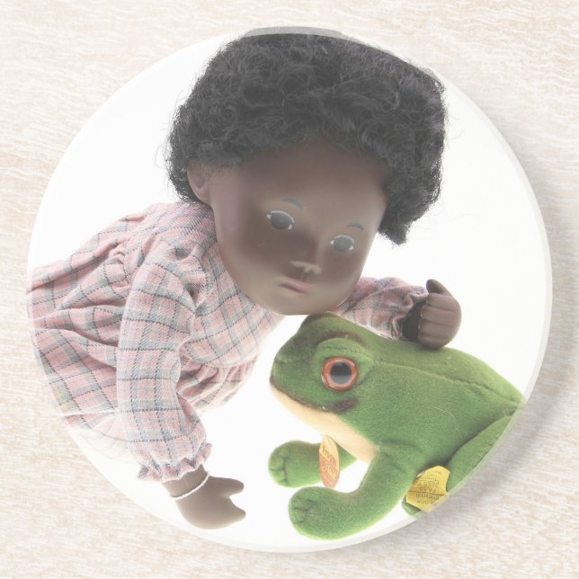 Dessous De Verre En Grès 519 Sasha Cara Black  Baby Bierdeckel (Devant)