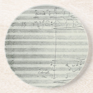 Dessous De Verre En Grès 9ème symphonie de Beethoven, manuscrit de musique