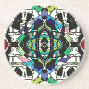 Dessous De Verre En Grès à damiers