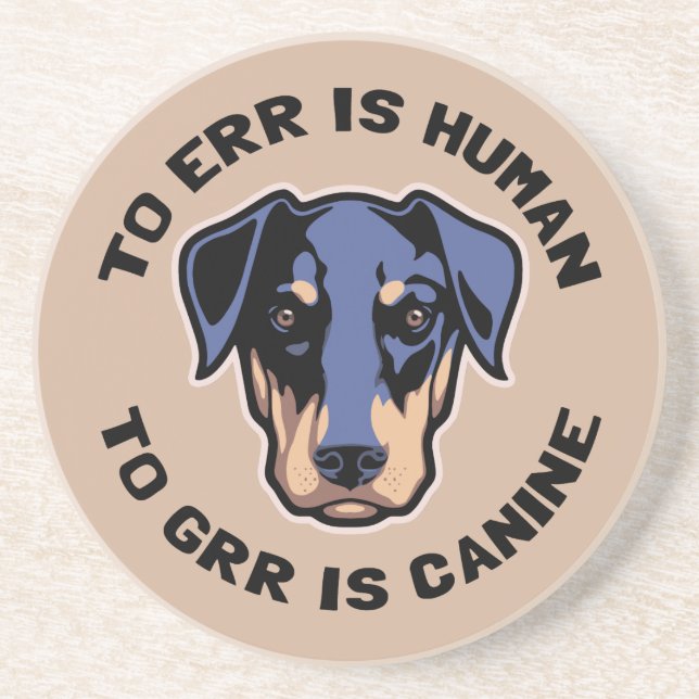 Dessous De Verre En Grès À Grr est canin (Devant)