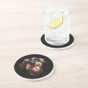 Dessous De Verre En Grès À poils durs Dachshund