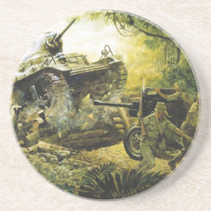 Dessous De Verre En Grès À un barrage routier sur la route de Bataan Don Mi