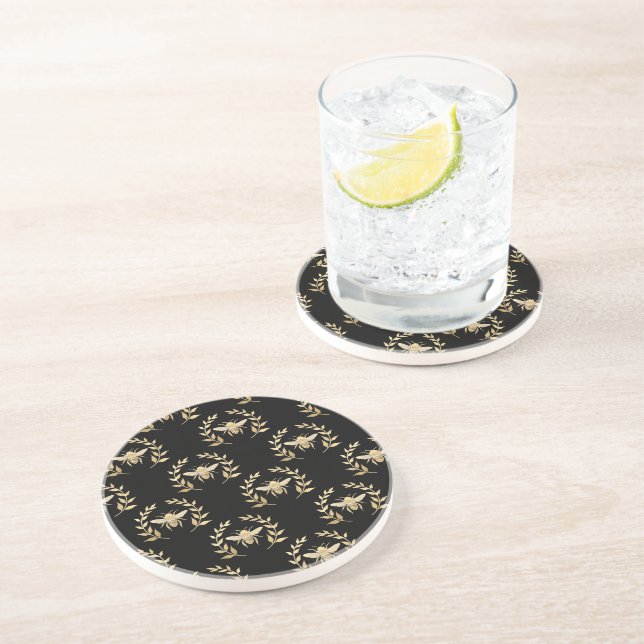 Dessous De Verre En Grès Abeille dorée (Côté)