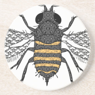 Dessous De Verre En Grès Abeille vintage