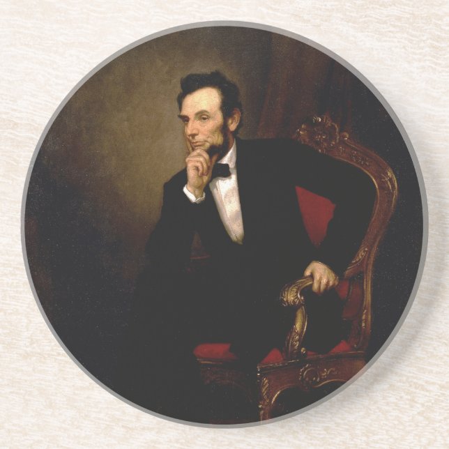 Dessous De Verre En Grès Abraham Lincoln par George Peter Alexandre Healy (Devant)
