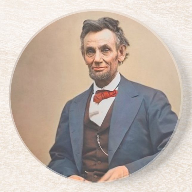Dessous De Verre En Grès Abraham Lincolon (Devant)
