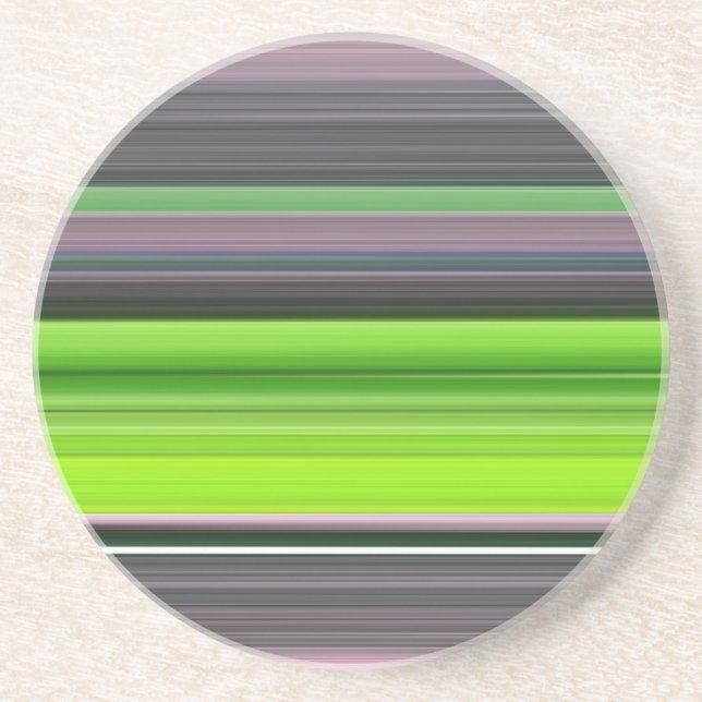 Dessous De Verre En Grès Abstract #1: Lime and grey (Devant)