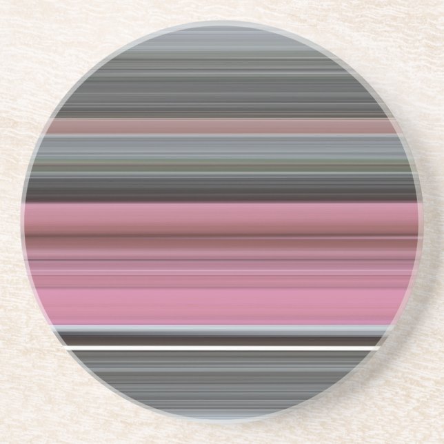 Dessous De Verre En Grès Abstract #1: Rose et grey (Devant)