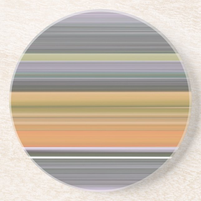 Dessous De Verre En Grès Abstract #1: Yellow and grey (Devant)