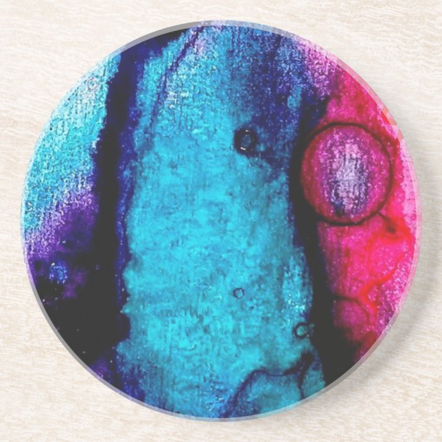 Dessous De Verre En Grès Abstrait (Devant)