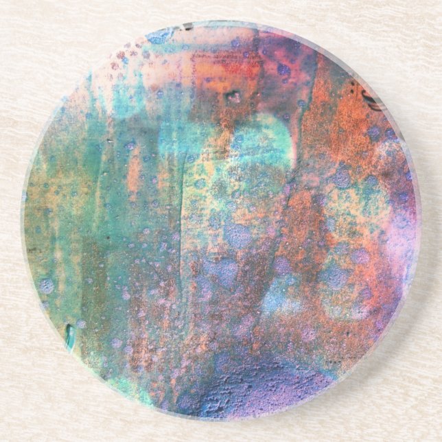 Dessous De Verre En Grès Abstrait (Devant)