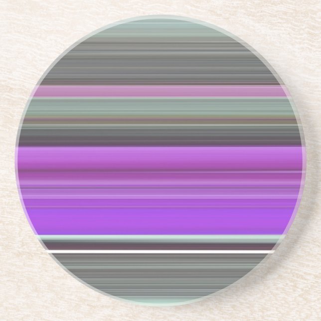 Dessous De Verre En Grès Abstrait #1 : Violet et gris (Devant)