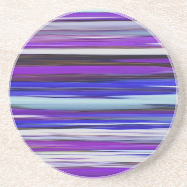 Dessous De Verre En Grès Abstrait #2 : Flou ultraviolet (Devant)