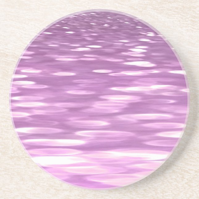 Dessous De Verre En Grès Abstrait #3 : Lilac Shimmer (Devant)