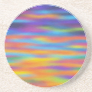 Dessous De Verre En Grès Abstrait Desert Sunset Sky Artwork