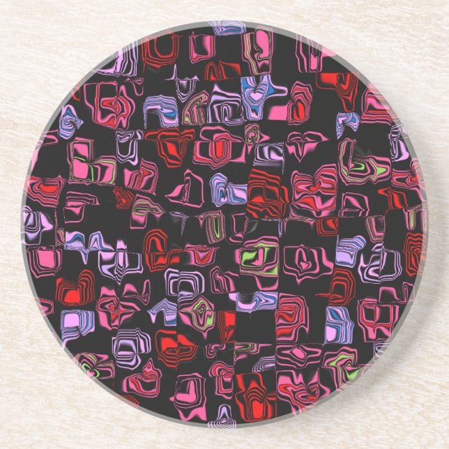 Dessous De Verre En Grès Abstrait marbré Cuckoo personnalisable (Devant)