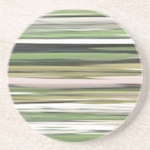 Dessous De Verre En Grès Abstrait n° 2 : Flou vert olive