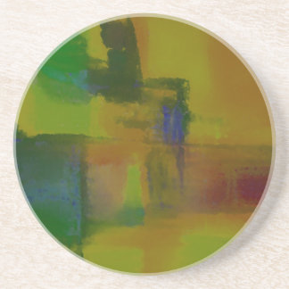 Dessous De Verre En Grès Abstrait vert moderne