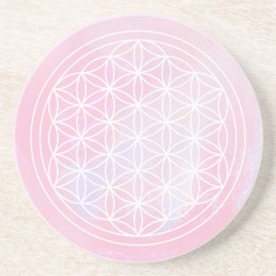 Dessous De Verre En Grès Acceptation Rose