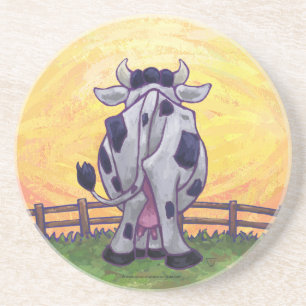 Dessous De Verre En Grès Accessoires de cuisine Vache Mignonne