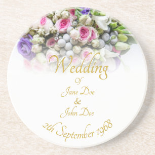 Dessous De Verre En Grès Accessoires mariages - Mariée avec mariage coloré