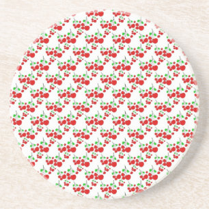 Dessous De Verre En Grès Accessoires motifs cerise rouge - cerises de LeahG