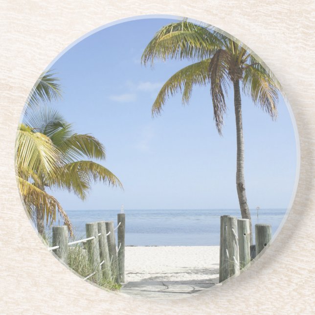 Dessous De Verre En Grès Accueil au paradis (Devant)