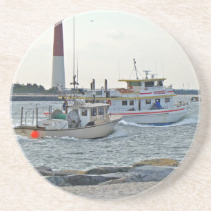 Dessous De Verre En Grès Accueil - Bateaux de pêche à Barnegat Inlet Articl