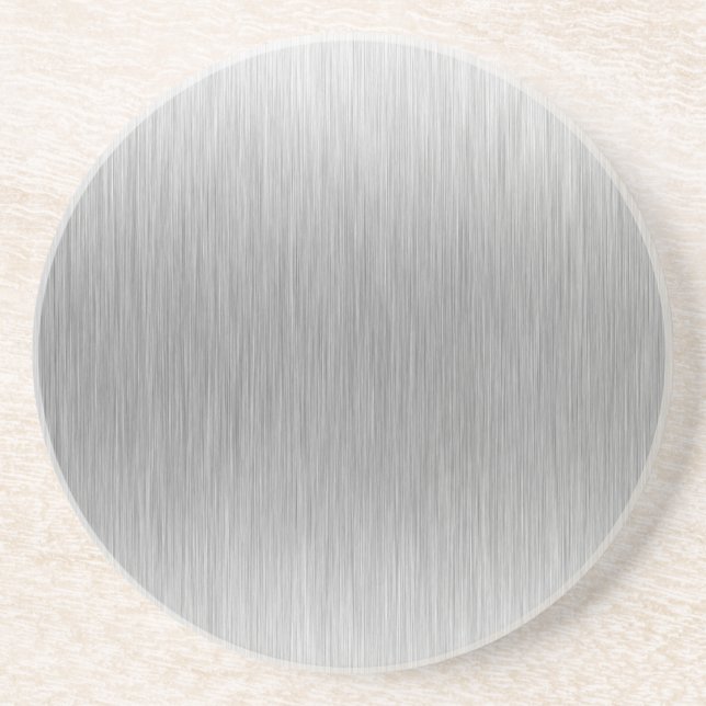 Dessous De Verre En Grès Acier inoxydable en aluminium balayé texturisé (Devant)