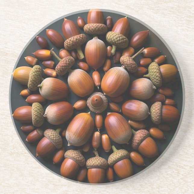 Dessous De Verre En Grès Acorns (Devant)