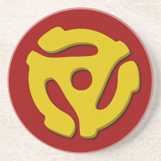 Dessous De Verre En Grès Adaptateur 45 record (Devant)