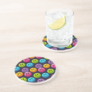 Dessous De Verre En Grès "Adorable Smile Emoji Motif Collection"