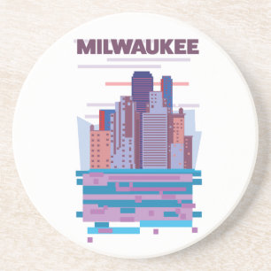 Dessous De Verre En Grès Affiche de voyage à Milwaukee