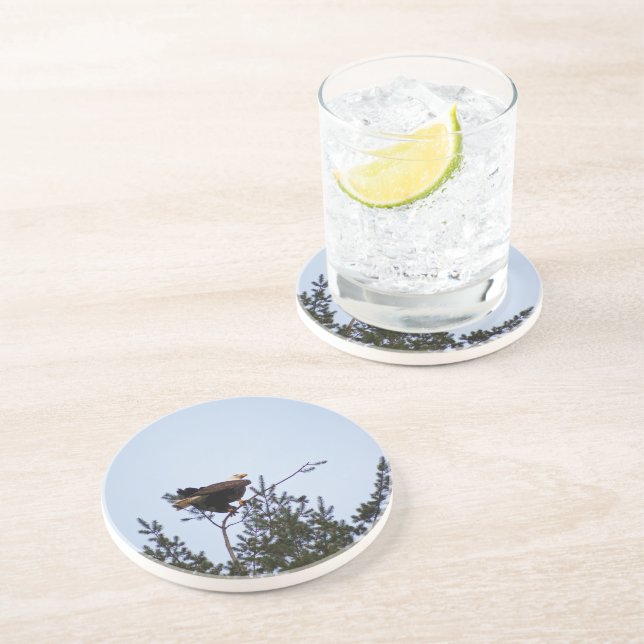 Dessous De Verre En Grès Aigle de Bald (Côté)