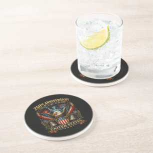 Dessous De Verre En Grès Aigle patriotique du 250e anniversaire des États-U