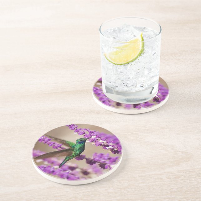 Dessous De Verre En Grès Ailes de colibri de Violet-oreilles de (Côté)