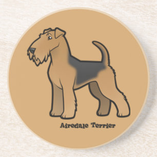 Dessous De Verre En Grès airedale terrier