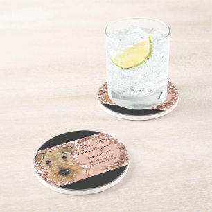 DESSOUS DE VERRE EN GRÈS AIREDALE TERRIER