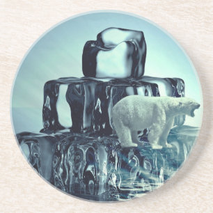 Dessous De Verre En Grès Ajouter Un SLOGAN Pour Sauver La Planète Ours Pola