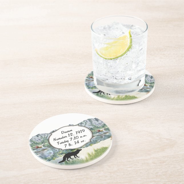 Dessous De Verre En Grès Alaska Bush Avion Et Pêche Voyage (Côté)