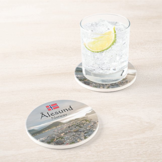 Dessous De Verre En Grès Alesund Norvège (Côté)