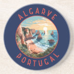 Dessous De Verre En Grès Algarve Portugal Cercle en détresse rétrograde<br><div class="desc">Design d'art vectoriel de l'Algarve. L'Algarve,  la région la plus méridionale du Portugal,  est connue pour ses plages de l'Atlantique et ses stations de golf.</div>